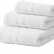 Bath Towels - White, 24" x 48", 100% Cotton