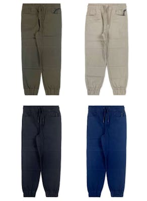 Boys' Cotton Twill Joggers, Assorted, 4-7