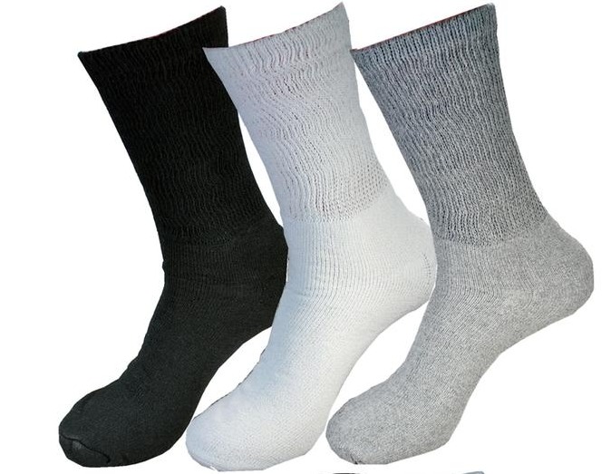 Mens Diabetic Socks Assorted Colors Size 10-13 12 PR 