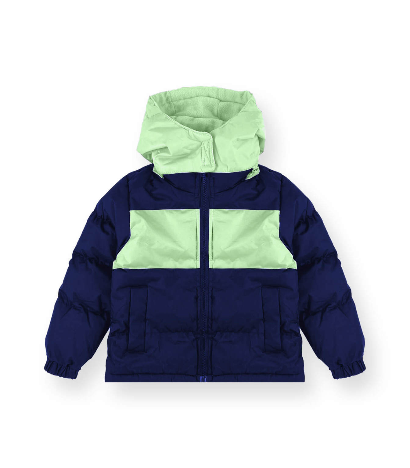 Boys' Puffer Jacket - 2T, 4-7/8, Assorted Color Block, Hooded