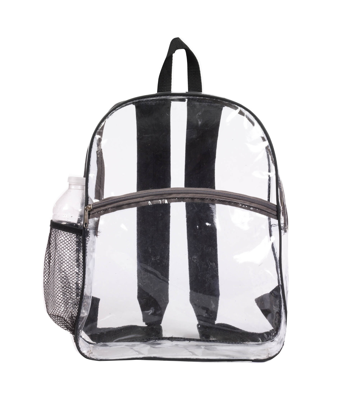 15" Classic Clear Backpacks - Black Trim