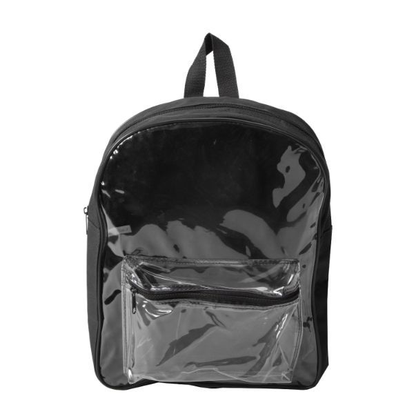 backpack with clear front pocket