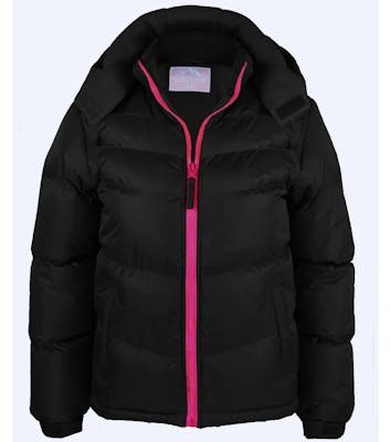 Girls' Puffer Jackets - Size 5-7, Black