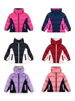 Girls' Puffer Jackets - Size 7/8, Assorted Colors