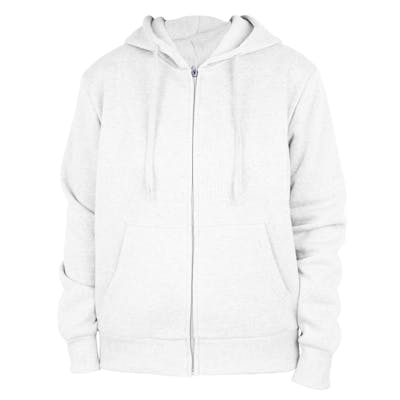 Women's Full Zip Fleece Hoodie Sweatshirts - S-XXL, Pearl
