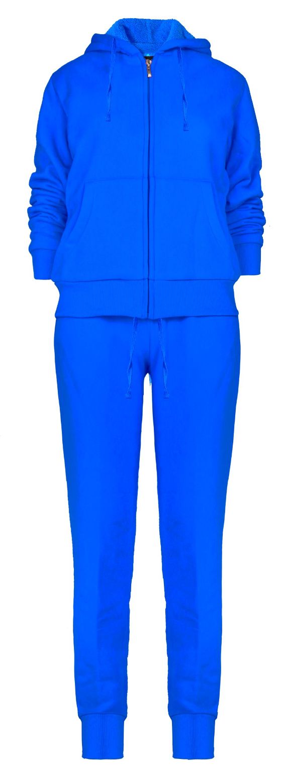 Wholesale Women's Full Zip Sweat Suits - S-XL, Royal Blue