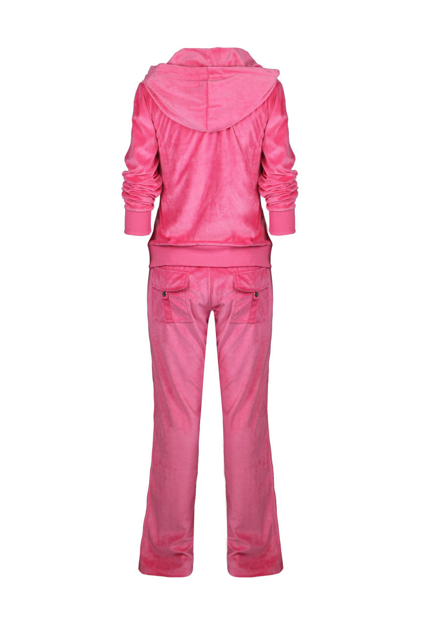 pink velour jogging suit