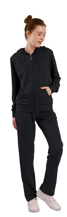 Women's Sweatpants Sets - Black, 2 Piece, S-2XL
