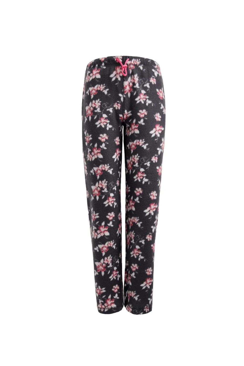 Wholesale Women's Fleece Pajama Pants, S-2X, Black/Floral