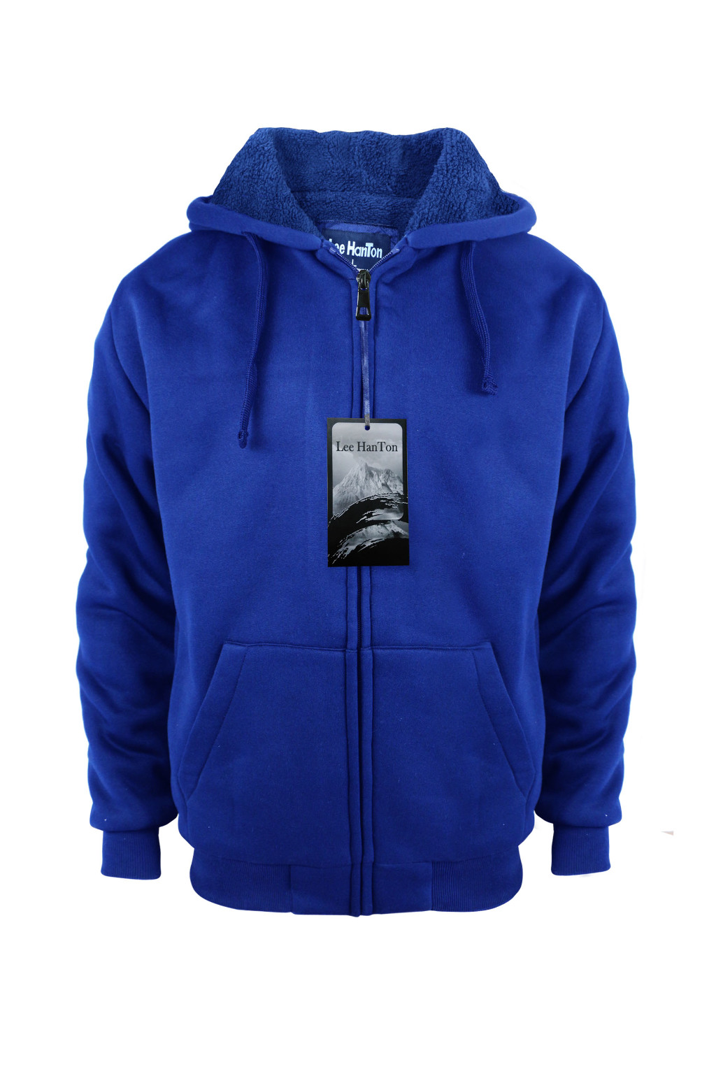 Wholesale Boys Sherpa Lined Zip Hoodie Royal Blue 8 16