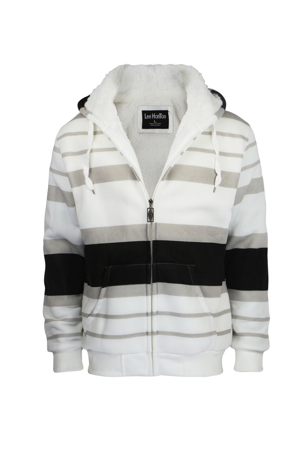 zip up fleece lined hoodie