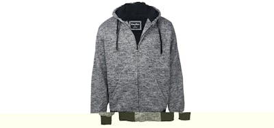 Men's Zipper Hoodies - Grey, S-2X, Sherpa Lined