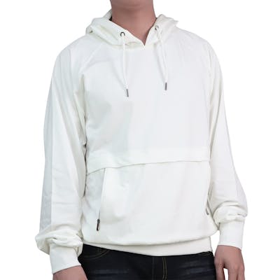 Men's Pullover Hoodies - S-2X, White, Sherpa Lined