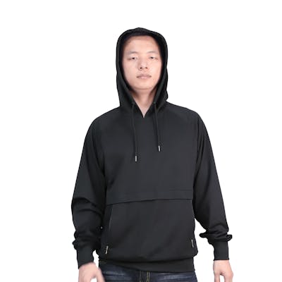 Men's Pullover Hoodies - S-2X, Black, Sherpa Lined