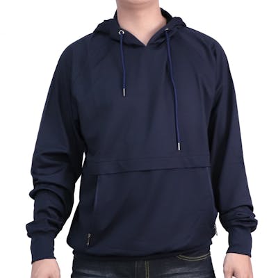 Men's Pullover Hoodies - S-2X, Navy, Sherpa Lined