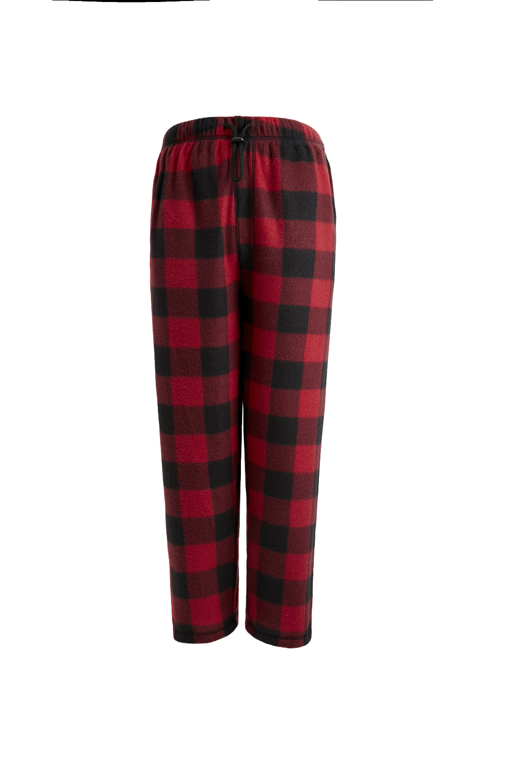 Men's Fleece Pajama Pants - 3X-5X, Red/Black Plaid