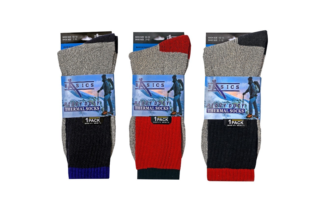 Assorted Colours Mens Thermal Socks Pack Of 3 