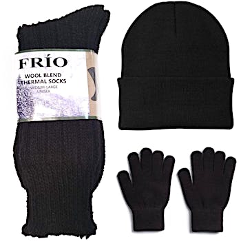 Wholesale Winter Beanie Hats Black Magic Gloves Woolen Socks Set Sku 2324175 Dollardays