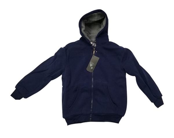 Wholesale Boys' Winter Hoodies - Navy, Large Only