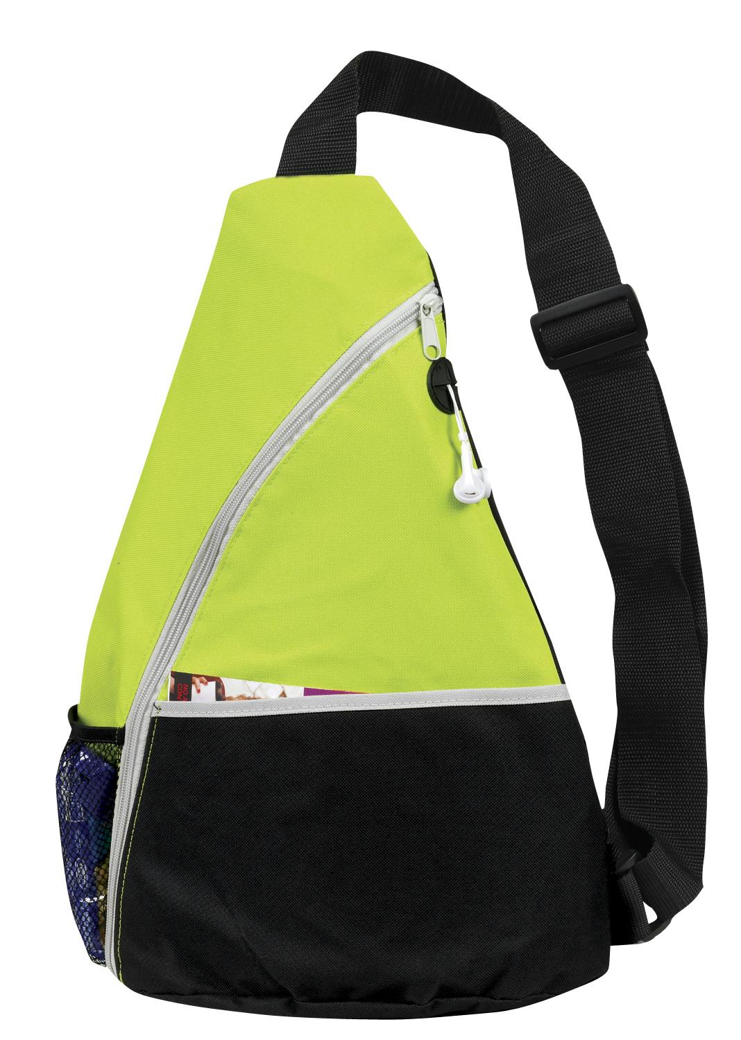 Wholesale Promo Sling Backpack Lime Green (SKU 2328761) DollarDays