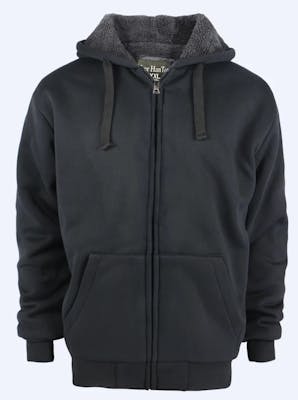 Women's Hoodie Jackets - 2X, Black, Sherpa Lining Jacket