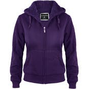 Women's Full Zip Hoodies - Purple, S-XL