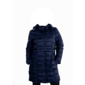 Women's Plus Size 3/4 Puffer Jackets - Navy, 1X-3X