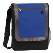 City Messenger Bags - Black/Royal, Side Mesh Pocket