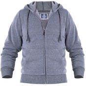 Men's Full Zip Fleece Hoodies - Light Grey, S-2X