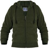 Men's Full Zip Fleece Hoodies - Green, S-2X