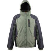 Men's Insulated Jackets - Green & Black, 3X-5X