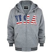 Men's USA Hoodies - Light Grey, S-2X