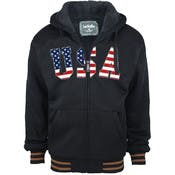 Men's USA Hoodies - Black, S-2X