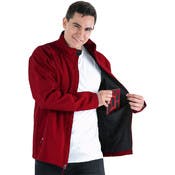 Men's Softshell Jackets - Wine, XXL