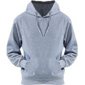 Men's Pullover Hoodies - S-3X, Light Grey, Fleece