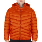 Men's Fleece Lined Full Zip Jackets - S-2X, Orange, Zipper Pockets