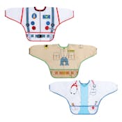 Baby Bib Smocks - Food & Fun Characters, with Sleeves