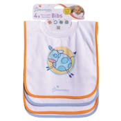 Terry Cloth Pullover Baby Bibs - 2 Colors, Super Absorbent, 4 Pack