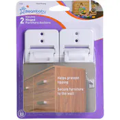 Heavy Duty Hinged Furniture Anchors - 2 Pack