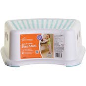 Step Stools - Anti-Slip, White, Aqua Dots