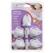 Magnetic Locks - Adhesive, 4 Locks, 1 Key