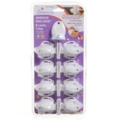 Adhesive Mag Locks - 8 Locks, 1 Key