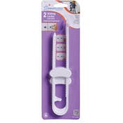 Sliding Locks with Catch - White, 2 Pack