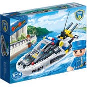 Police Boat Building Block Sets - 225 Pieces