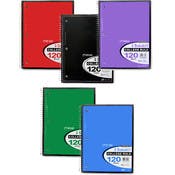 3 Subject Spiral Notebooks - College Ruled,120 Sheets, 5 Colors