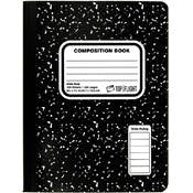 Marbled Composition Book - Wide Ruled, 100 Sheets, Black
