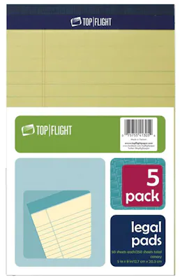 Legal Pads - 5 Pack, Canary