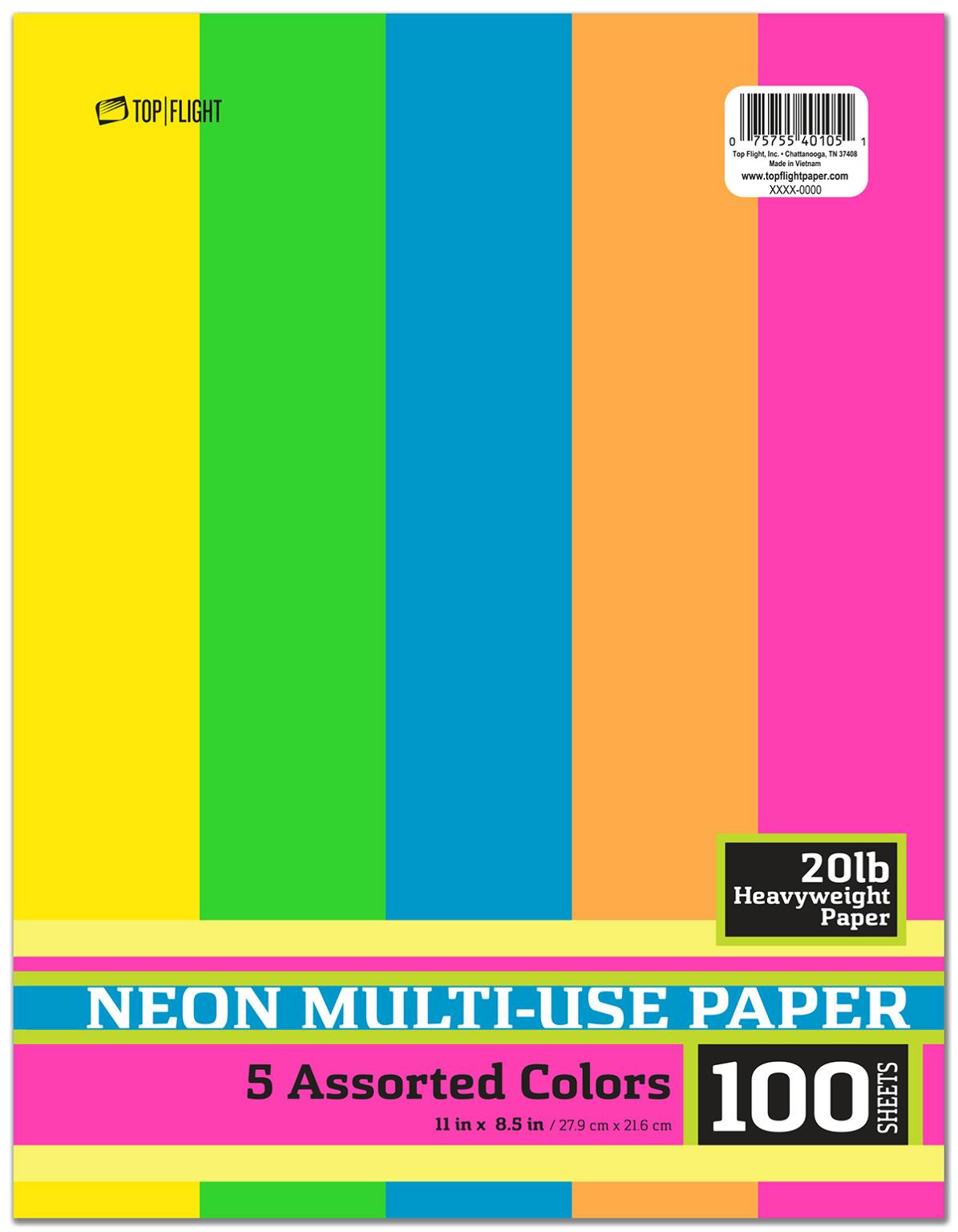 Wholesale Neon MultiPurpose Paper 100 sheets (SKU 2344066) DollarDays