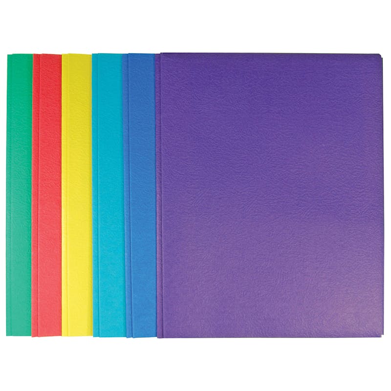 Top Flight Paper 2 Pocket Folder - Assorted Colors  3 Prong