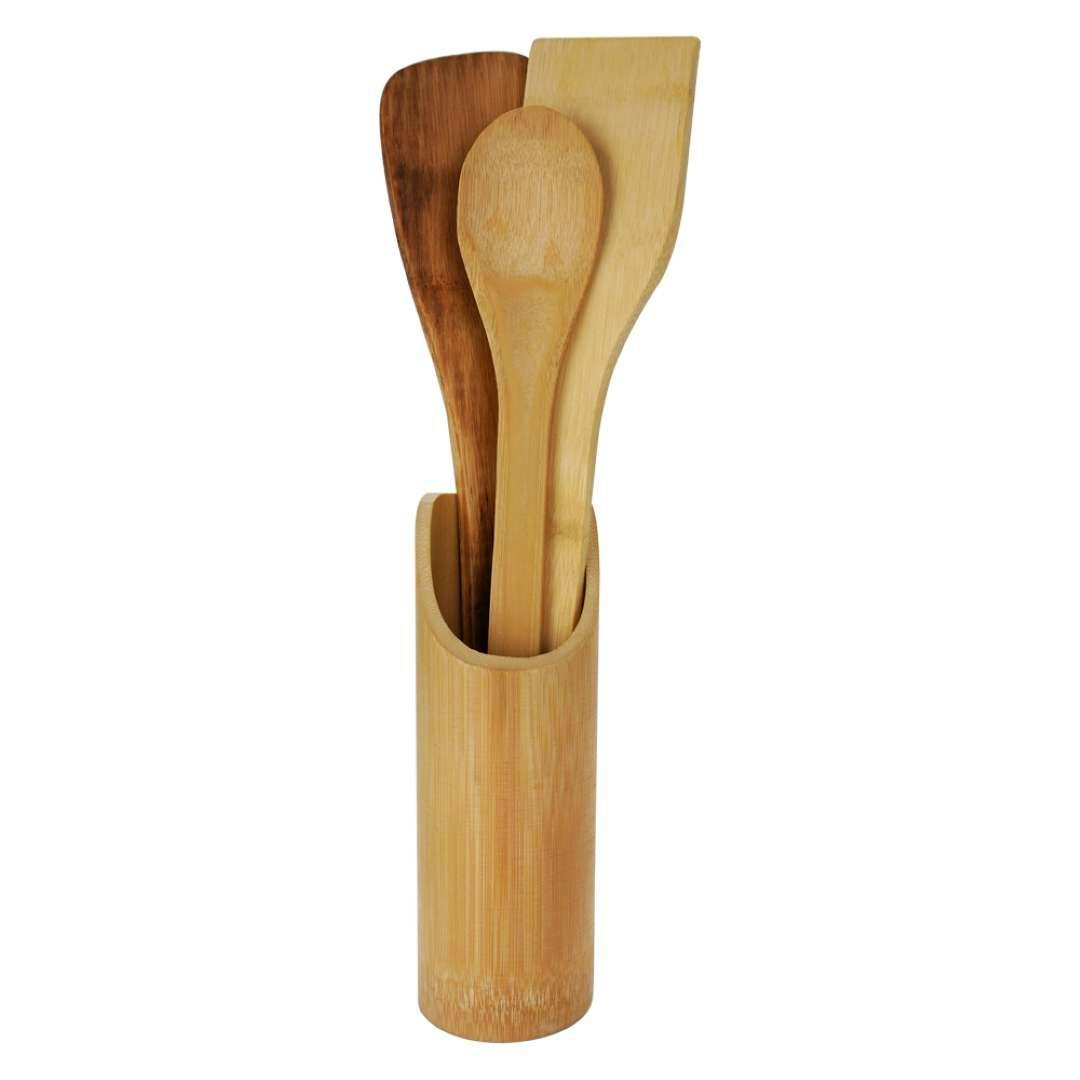 Bamboo Kitchen Utensil Sets - 4 Pieces